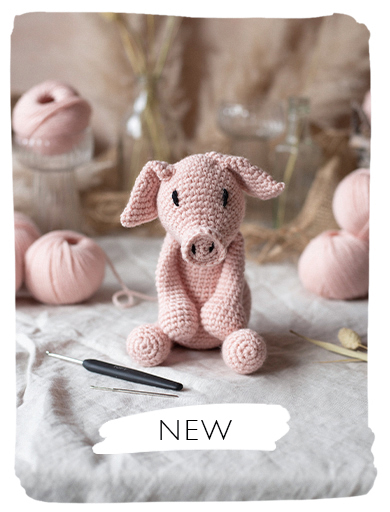 Pink pig crochet kit